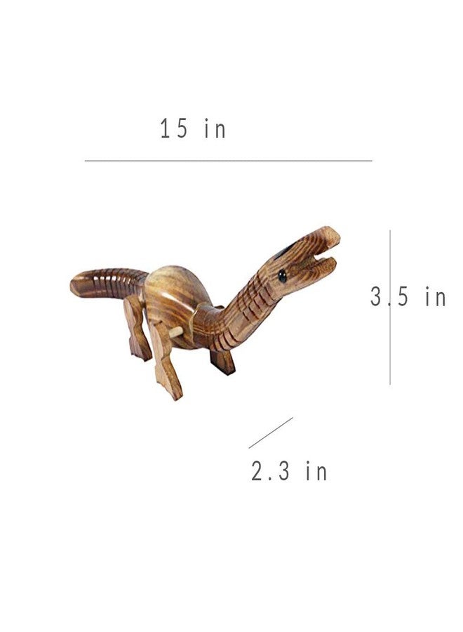 Qwick Click Handcrafted Wooden Flexible Dinosaur Showpiece for Home Decor, Kids Toy, Functional Gift (50 cm) - Image 3